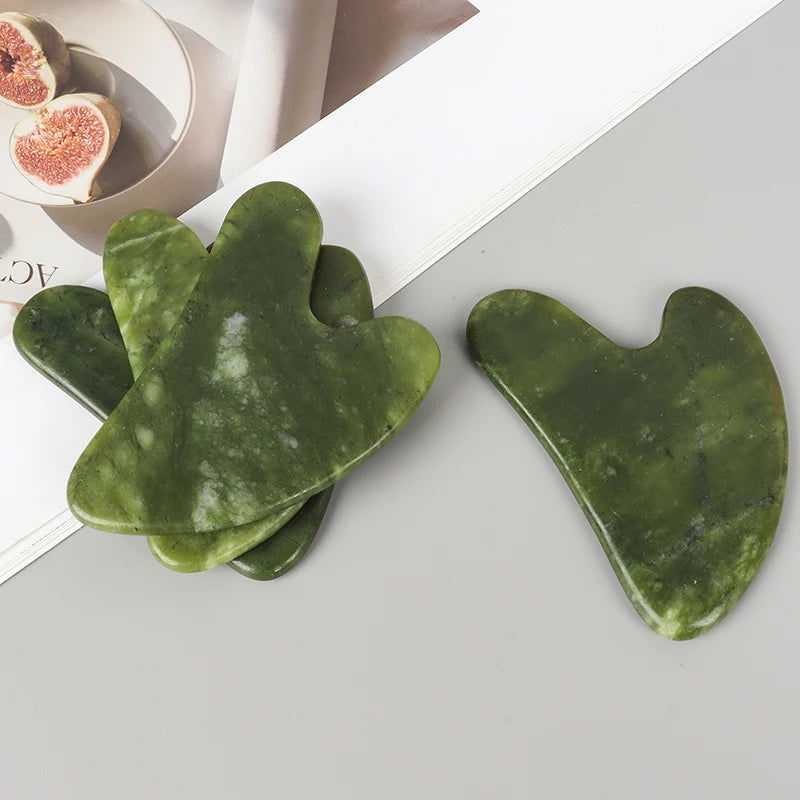 Gua Sha en Jade Naturel