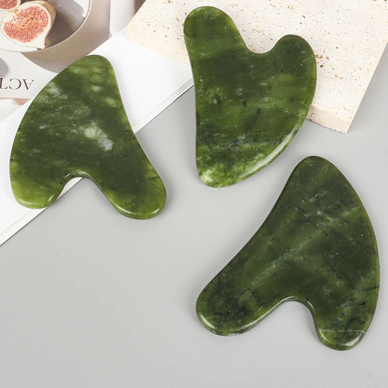 Gua Sha en Jade Naturel