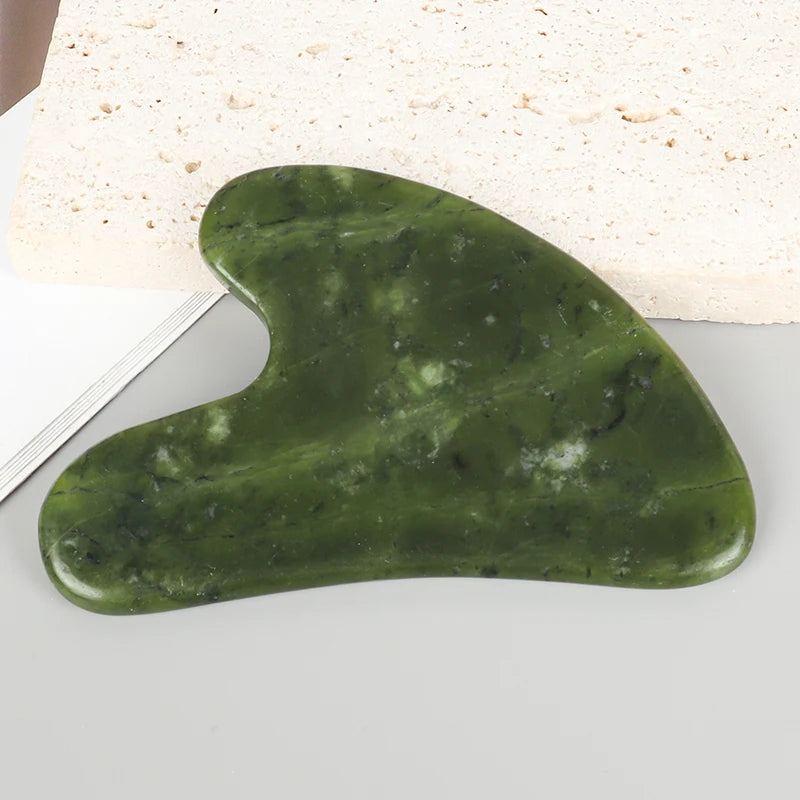 Gua Sha en Jade Naturel