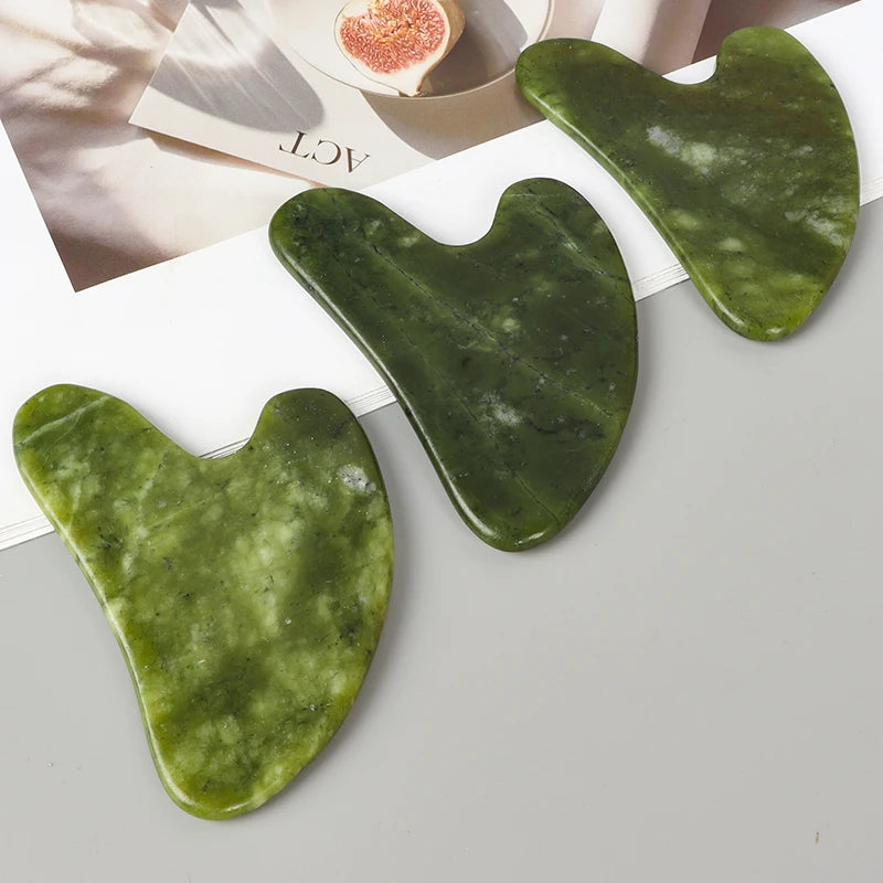 Gua Sha en Jade Naturel