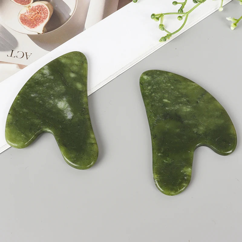 Gua Sha en Jade Naturel